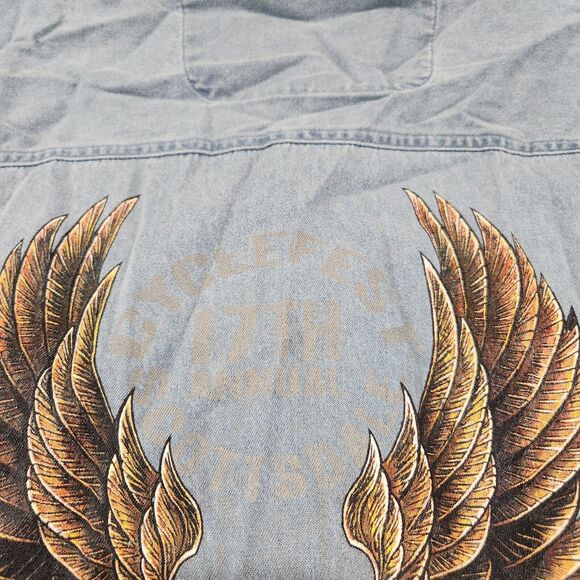 Arizona Bike Week Mens 2XL Motorcycle 2013 Distressed Denim Vest Cyclefest - Picture 5 of 15